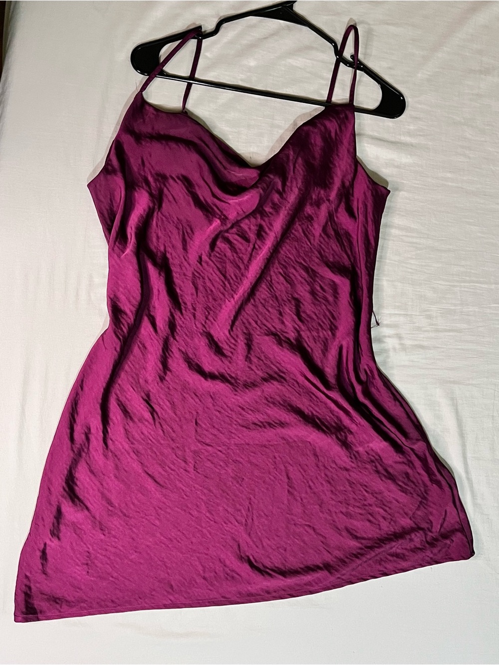 J for Justify Deep Magenta Satin Slip Dress